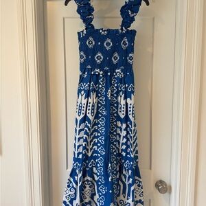 Sea NY blue and white midi dress